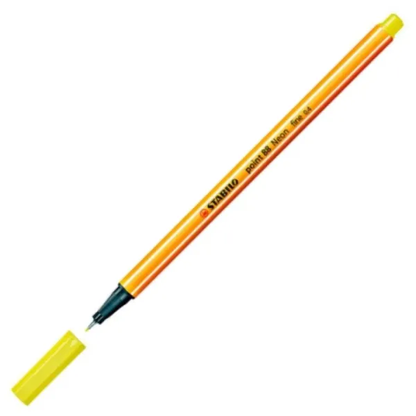 Stabilo: Point 88 Tanki flomaster 0,4mm v rumeni barvi slika 2