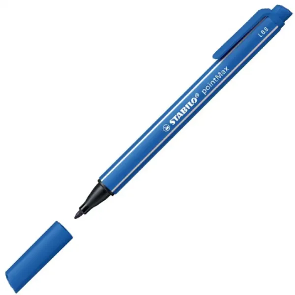 Stabilo: pointMax Tanki flomaster 0,8mm mornarsko modre barve slika 2