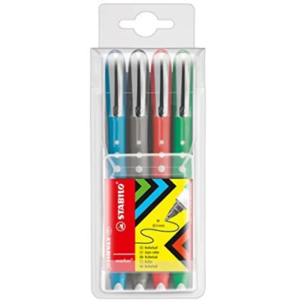 Stabilo: Worker+ Colorful 4-delni komplet roler kemični svinčniki 0,5mm slika 1
