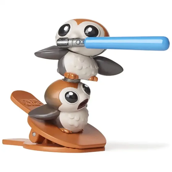 Star Wars Battle Bobblers Porgs vs Chewie figurica s ščipalko - Hasbro slika 4