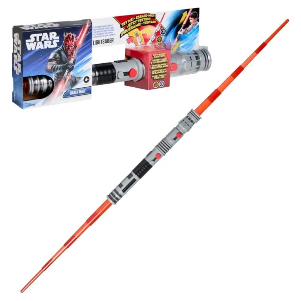 Star Wars Dvojni svetlobni meč: Darth Maul zložljiv elektronski svetlobni meč - Hasbro slika 2
