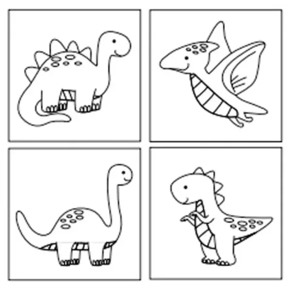 Sticker Art: Set barvalnih nalepk Dinozavri - Comansi slika 2