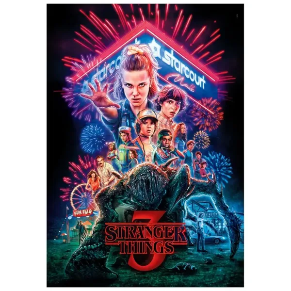 Stranger Things 3. sezona 1000 delni puzzle s posterjem - Clementoni slika 2