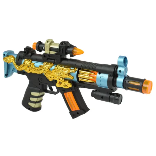 Super Weapons: Strojnica z vzorcem zmaja, lučjo in zvokom 33 cm slika 3