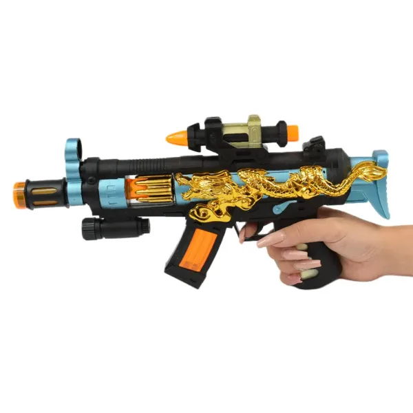 Super Weapons: Strojnica z vzorcem zmaja, lučjo in zvokom 33 cm slika 4
