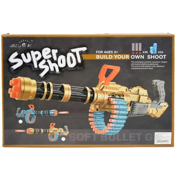 SuperShoot: Elektronska ogromna strojnica za spužvaste naboje, z naboji in baterijo 70 cm slika 11