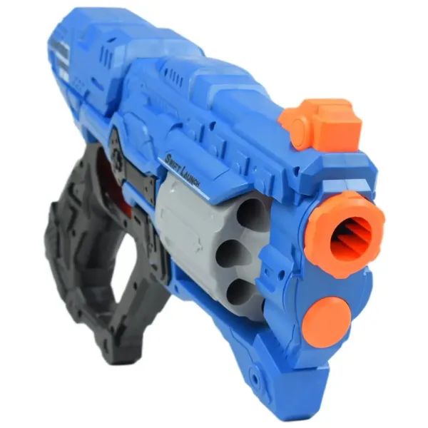 Swift Launcher: Ročno orožje za spužvaste naboje z vrtljivim magazinom, naboji in tarčo 32 cm slika 3