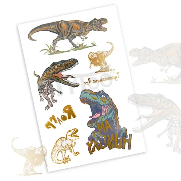 Tetovaže z nalepkami TyToo: Dinozaver T-rex slika 2