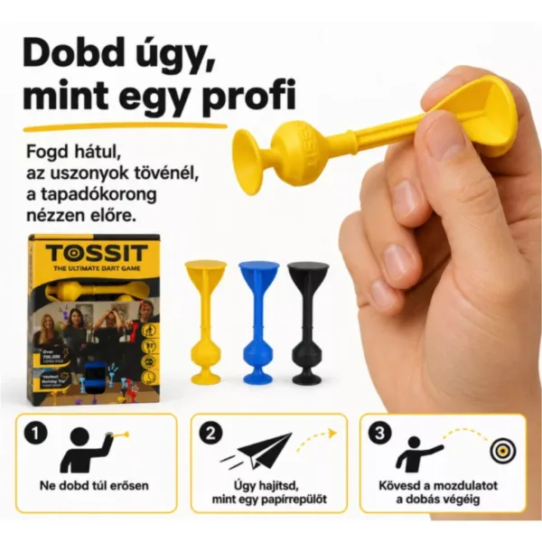 Tossit Starter Pack modro-rumena silikonska tarča za metanje slika 4