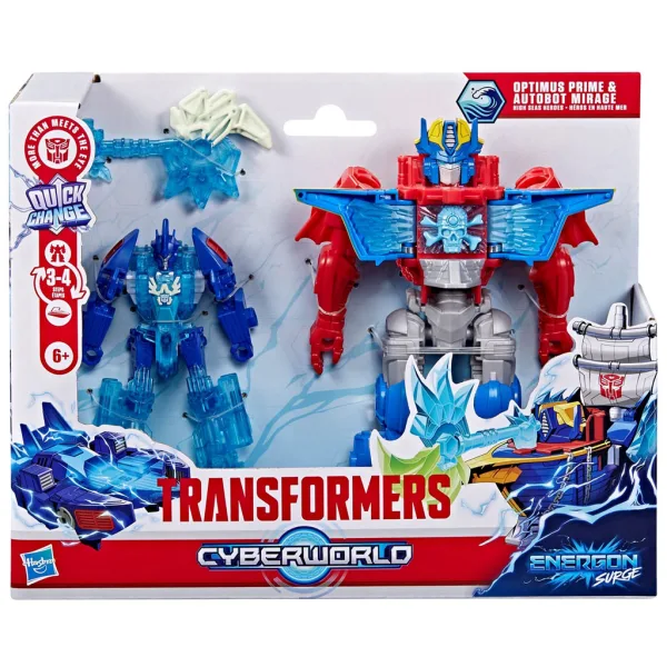 Transformers Cyberworld: Junaki odprtega morja Energon Wave Optimus Prime in Mirage – robotski figuri - Hasbro