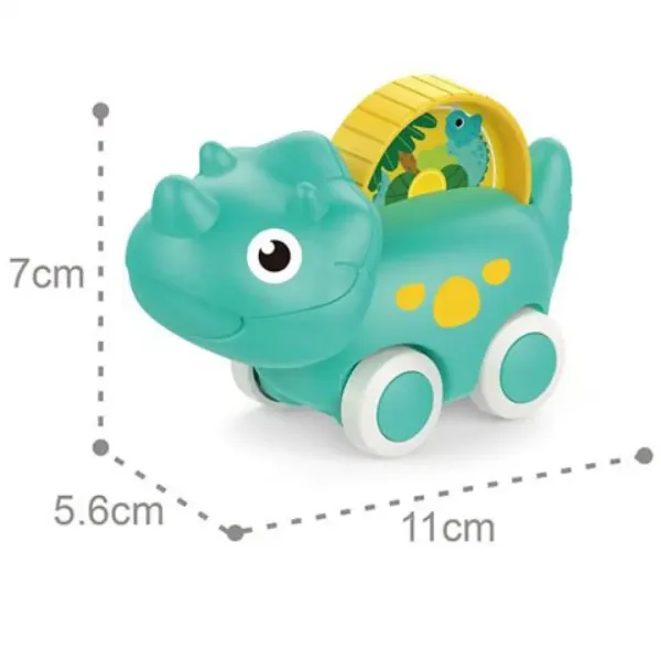 Triceratops dinozaver vozilo za dojenčke 11cm slika 2