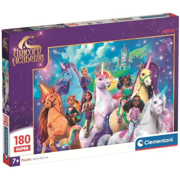 Unicorn Akadémija skupinska slika 180-delni puzzle - Clementoni slika 1