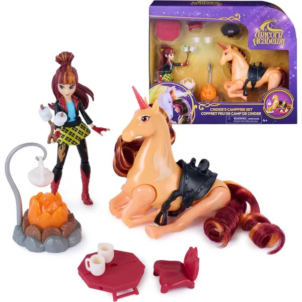 Unicorn Akademija: Valentina in Cinder kampirni set - Spin Master slika 2