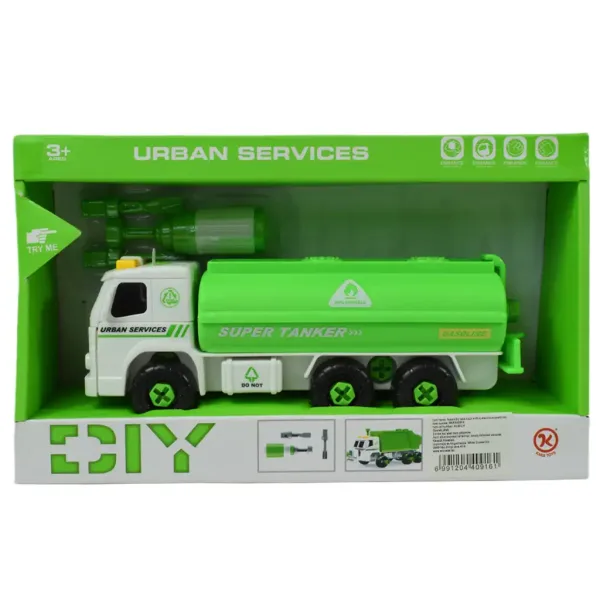 Urban Services: Razstavljiv kamion kontejner z orodjem in zvoki 20 cm slika 8