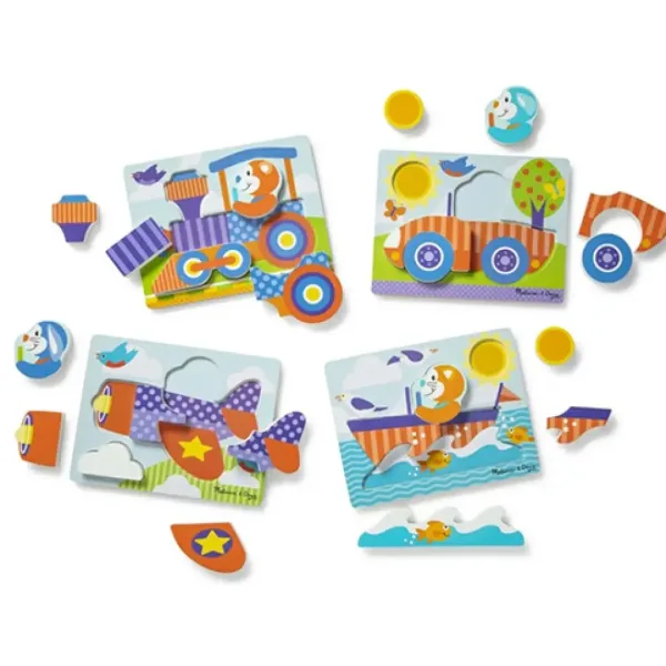 Vozila Lesena velikanska sestavljanka - Melissa & Doug slika 3