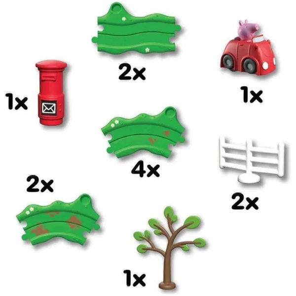 Whizz-Around Peppa prašiček rdeč avto igrač set slika 4