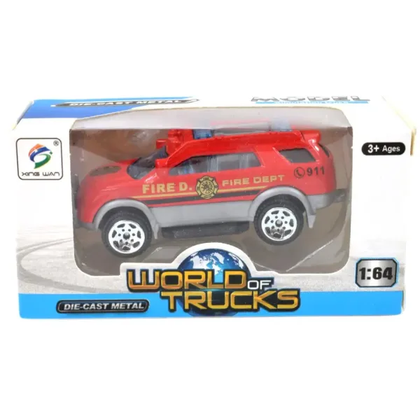 World of Trucks: Gasilski avtomobilček v več različicah 7 cm slika 6
