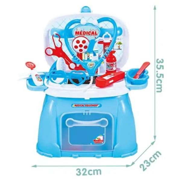 Zdravniška miza set v prenosnem sedežu 32x23x35,5cm slika 2