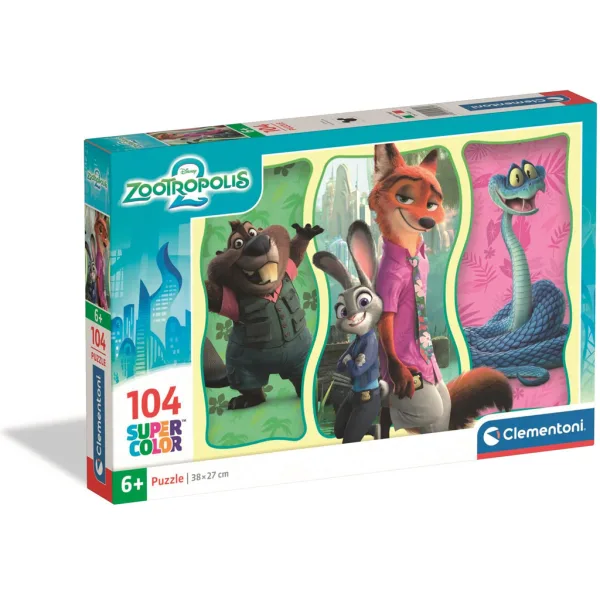 Zootropolis 2 104 delni Super Color Puzzle - Clementoni slika 1