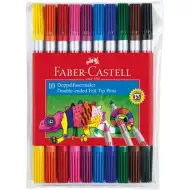 10-delni komplet barvnih pralnih flomastrov, z dvema koncema - Faber-Castell