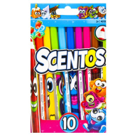 10-delni komplet dišečih tankih flomastrov žive barve Scentos