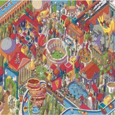 1000-delna sestavljanka Imaginary Cities: Rim UFT - Trefl slika 2