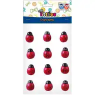 12-delni komplet dekorativnih okrasov lesene pikapolonice 18mm