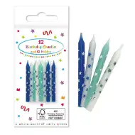 12 modrih rojstnodnevnih svečk