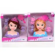 30cm velika glava lutke princeske za česanje z dodatki v dveh različicah