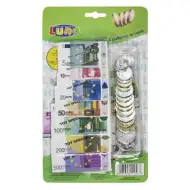 37-delni komplet Euro igralnega denarja z bankovci in kovanci