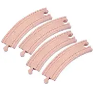 4-delni komplet lesenih dolgih zavitih tračnic