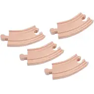 4-delni komplet lesenih zavitih železniških tračnic