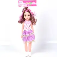 46cm velika lutka v obleki s krilom s srčki z melerino pričesko