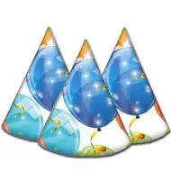 6 klobukov za zabavo z bleščečimi baloni