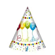 6 papirnatih klobukov Happy Birthday