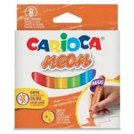 8-delni set maxi trikotnih neon voščenk - Carioca