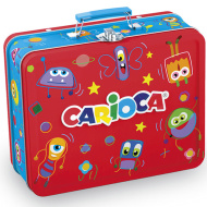 80-delni komplet barvnih flomastrov v kovinski škatli - Carioca