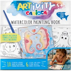 ARTivity: Akvarelna pobarvanka morskih živali s čopičem – Carioca