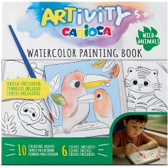ARTivity: Živali – akvarelna barvanka s čopičem – Carioca