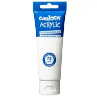 Akrilna barva 75 ml v beli barvi - Carioca