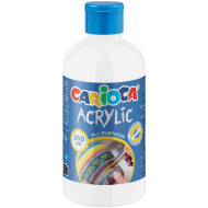 Akrilna barva, bela, 250 ml - Carioca