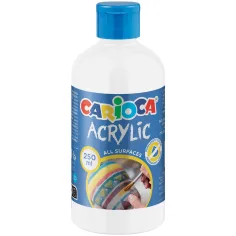 Akrilna barva, bela, 250 ml - Carioca