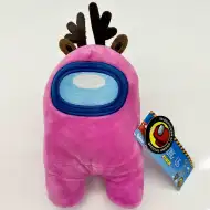 Among Us roza plišasta igrača z rožnatimi rogovi, 20 cm