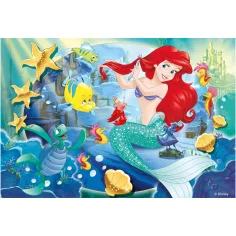 Ariel mala morska deklica 2 v 1, 250-delni puzzle in pobarvanka, 50x35 cm – Lisciani slika 2