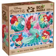 Ariel mala morska deklica 2 v 1, 60-delni Eco puzzle in pobarvanka 70x50 cm - Lisciani