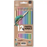 Ars Una: 12 pastelnih trikotnih barvnih svinčnikov s šilčkom