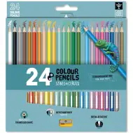 Ars Una: 24-barvni trikotni barvni svinčnik komplet z šilčkom