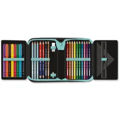 Ars Una: A.R.M.S. zložljiva napolnjena peresnica z vzorcem robota 12,8 x 19,3 x 3,6 cm slika 2