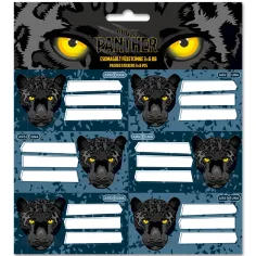 Ars Una: Black Panther pakirane nalepke za zvezke 3x6 kosov