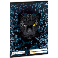Ars Una: Black Panther s panterjevim vzorcem, črtast zvezek za 3. razred, A5, 12-32
